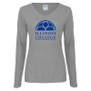 Thumbnail image for  Womens Grey Long Sleeve V Neck Tee 