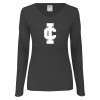 Thumbnail image for  Womens Dark Heather Long Sleeve V Neck Tee 
