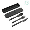 Thumbnail image for  Bamboo Fiber Black Cutlery Set