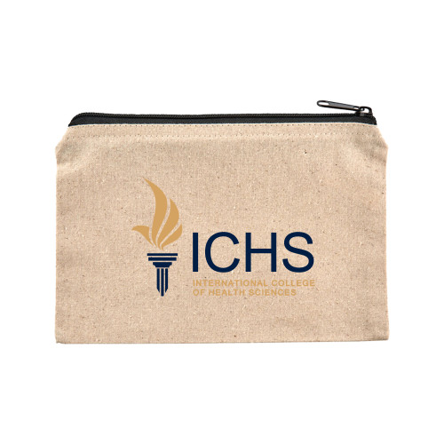  8oz. Natural Cotton Travel Pouch - Primary Logo