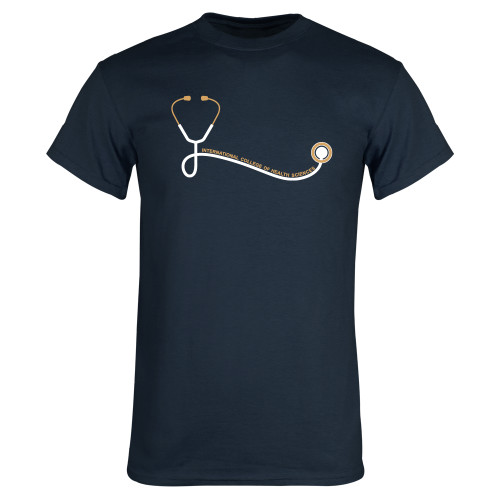  Navy T Shirt - Stethoscope Design