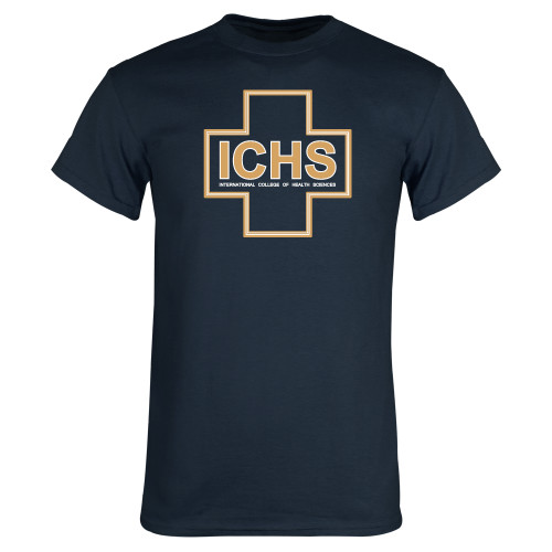  Navy T Shirt - ICHS in Medical Cross