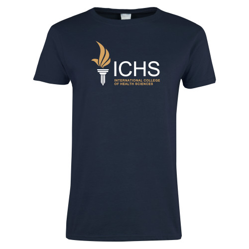  Womens Short Sleeve Navy Tee - Primary Logo