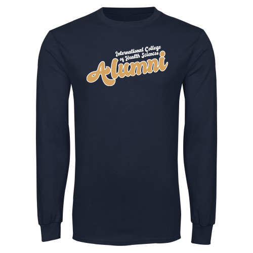  Navy Long Sleeve T-Shirt - Alumni Vintage Script
