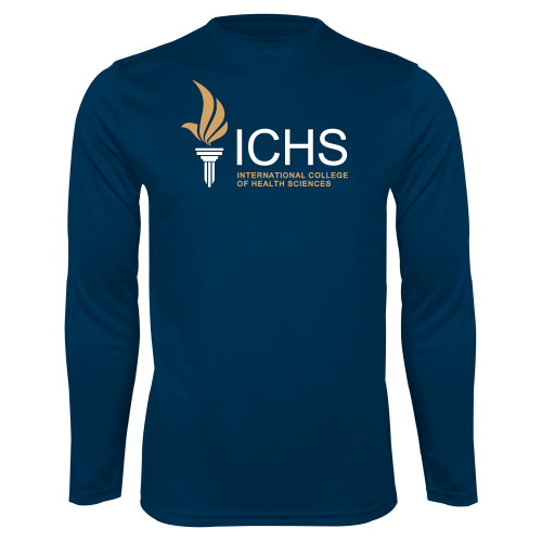  Navy Performance Long Sleeve Shirt - Primary Logo