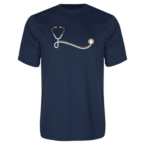  Navy Performance Tee - Stethoscope Design