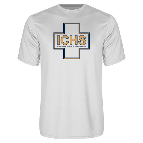  White Performance Tee - ICHS in Medical Cross