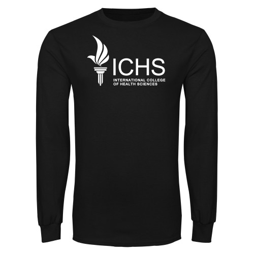  Black Long Sleeve T Shirt - Primary Logo One Color