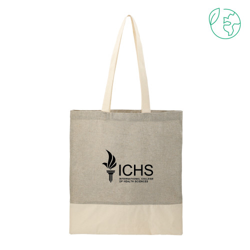  Split Recycled Grey Cotton Twill Convention Tote - Primary Logo