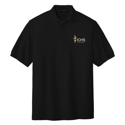  Black Silk Touch Polo - Primary Logo