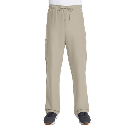  Unisex Khaki Ultra Straight Leg Scrub Pant BLANK - Blank Logo