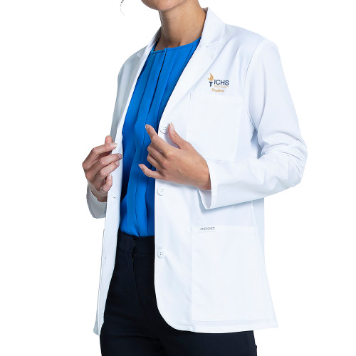  Womens 30in Tall White Lab Coat - ICHS Student