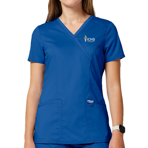  Womens Royal Revolution Scrub Top - Primary Logo