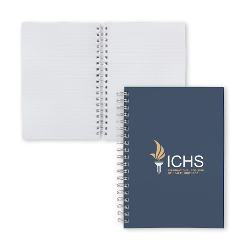  Clear 7 x 10 Spiral Journal Notebook - Primary Logo