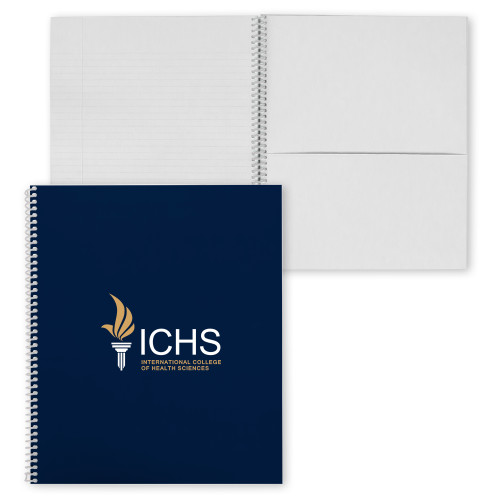  College Spiral Notebook w/Clear Coil - Primary Logo