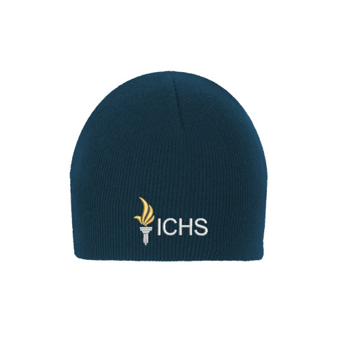  Navy Knit Beanie - Embroidery Logo