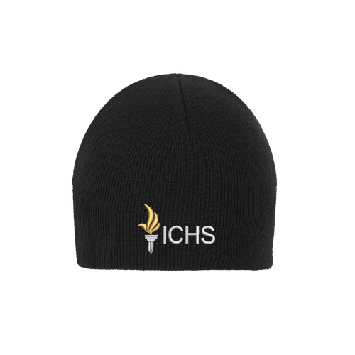  Black Knit Beanie - Embroidery Logo