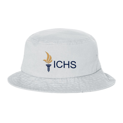  Sportsman White Bucket Hat - Embroidery Logo