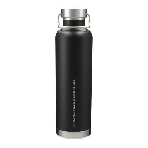  Thor Copper Vacuum Insulated Black Bottle 32oz - School Name Flat Wordmark Engraved