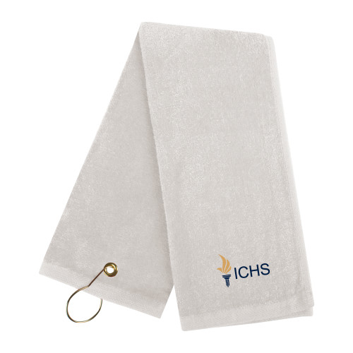  White Golf Towel - Embroidery Logo