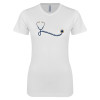 Thumbnail image for  Next Level Womens White Boyfriend Tee