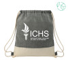 Thumbnail image for  Split Recycled Cotton Natural/Black Drawstring Bag