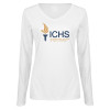 Thumbnail image for  Womens White Long Sleeve V Neck Tee