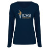 Thumbnail image for  Womens Navy Long Sleeve V Neck Tee