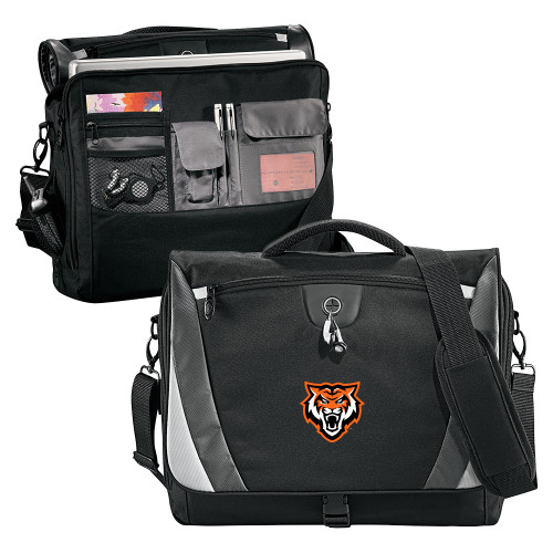  Black/Grey Slope Computer Messenger Bag - Primary Athletics Mark