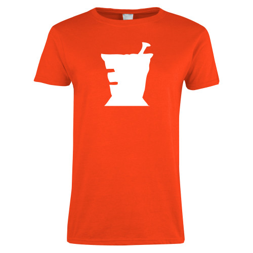  Womens Orange Short Sleeve Tee - College of Pharmacy Mortar