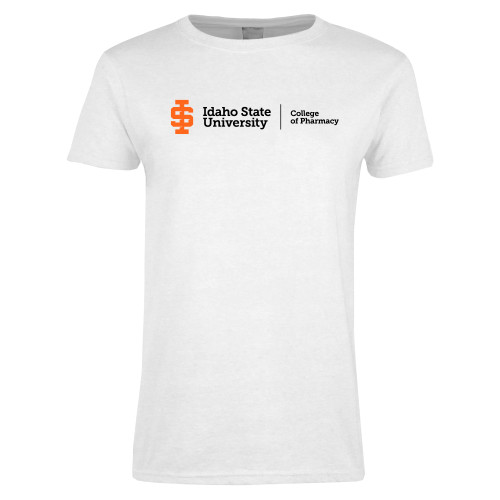  Womens White Short Sleeve Tee - College of Pharmacy Flat