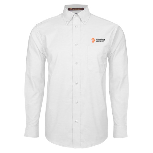  White Oxford Long Sleeve Shirt - Institutional Mark