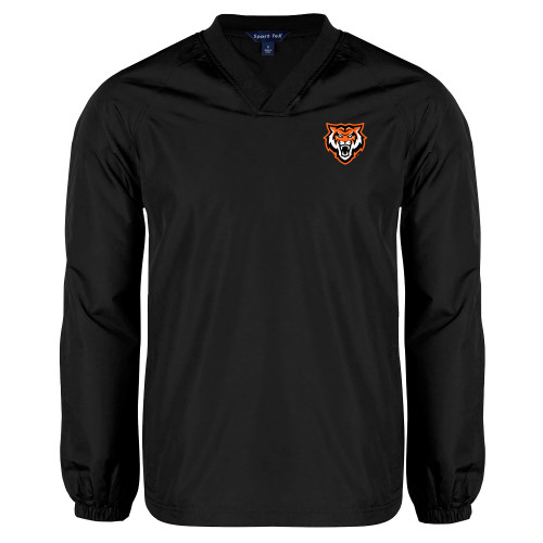  Black V Neck Raglan Windshirt - Primary Athletics Mark