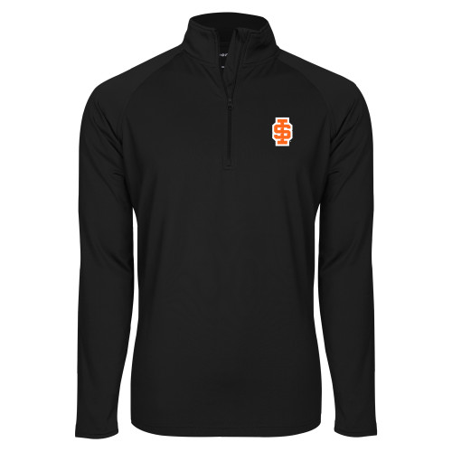  Sport Tek Black Sport Wick Stretch 1/2 Zip Pullover - Interlocking IS - 2 Color