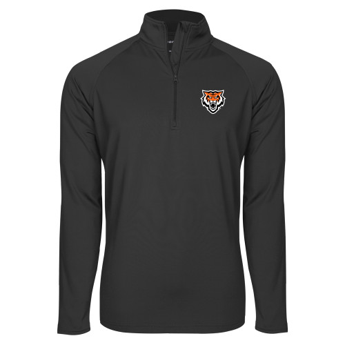  Sport Tek Charcoal Sport Wick Stretch 1/2 Zip Pullover - Primary Athletics Mark