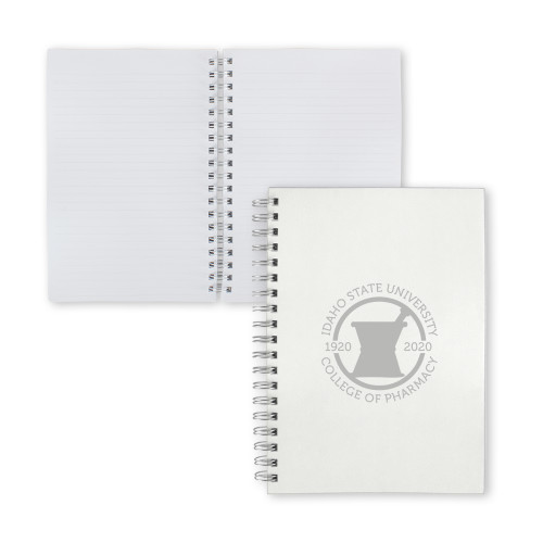  Clear 7 x 10 Spiral Journal Notebook - Pharmacy Seal