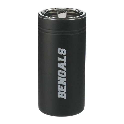  Sherpa Vacuum Black Tumbler & Insulator 12oz - Bengals Engraved