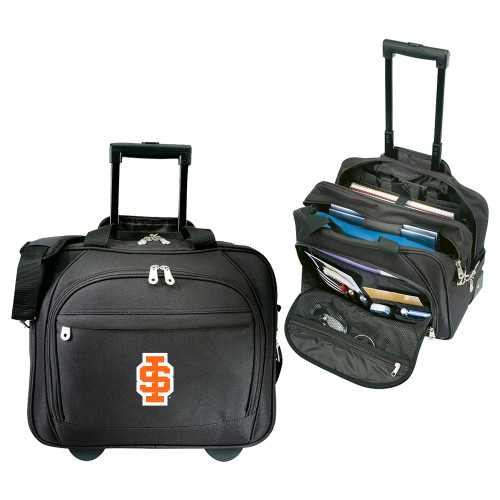  Black Embassy Plus Rolling Computer Brief - Interlocking IS - 2 Color