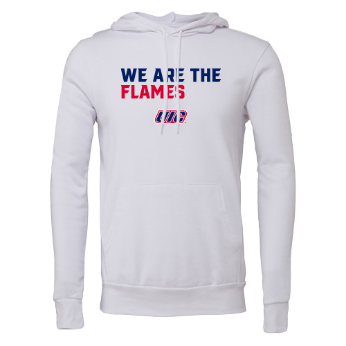  Bella + Canvas White Fleece Hood - We Are The Flames