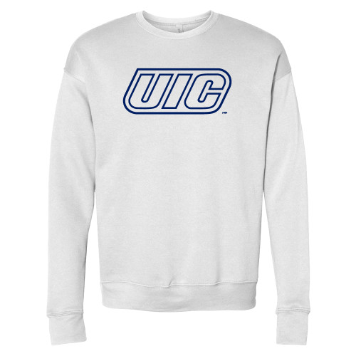  Bella + Canvas White Fleece Crew - UIC