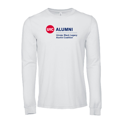  Bella + Canvas White Jersey Cotton Long Sleeve T Shirt - UIC Alumni