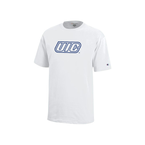 Champion Youth White Short Sleeve Tee - UIC