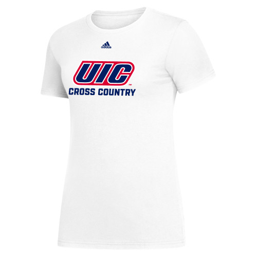  Adidas Womens White Fresh Tee - UIC Cross Country Adidas