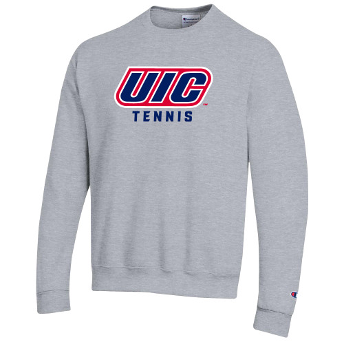  Champion Heather Grey Fleece Crew - UIC Tennis