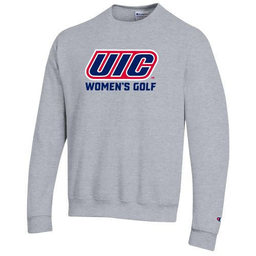  Champion Heather Grey Fleece Crew - UIC Golf