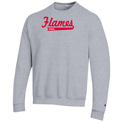  Champion Heather Grey Fleece Crew - Baseball