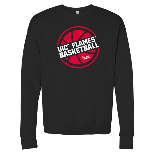  Bella + Canvas Black Fleece Crew - Basketball Minimalistic