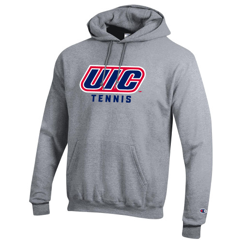  Champion Heather Grey Fleece Hoodie - UIC Tennis