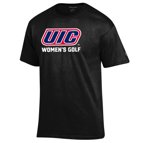  Champion Black T Shirt - UIC WOMENS GOLF