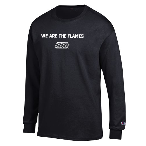  Champion Black Long Sleeve T Shirt - We Are The Flames